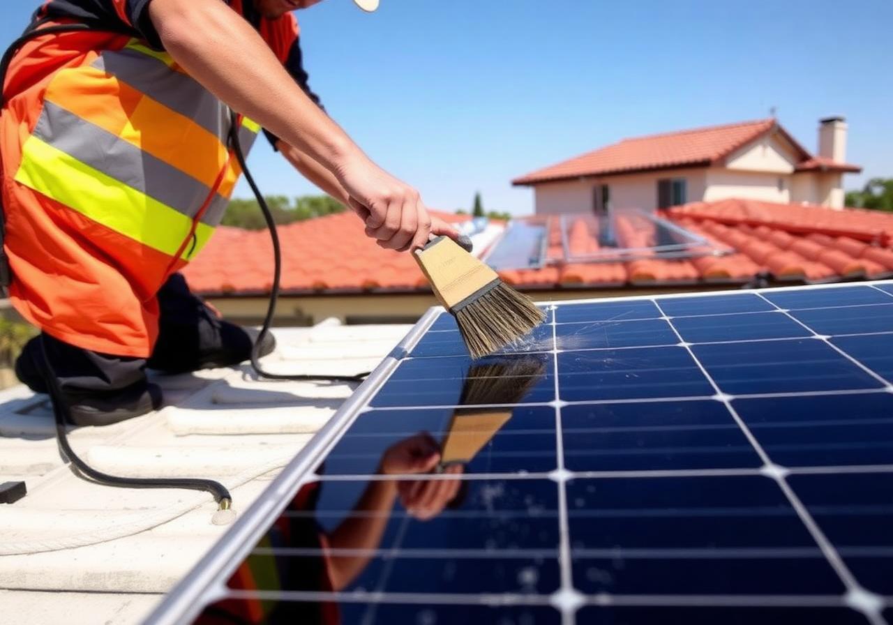 Fensterreinigung – Solaranlage